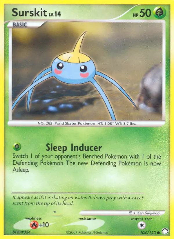Surskit — Mysterious Treasures card #104