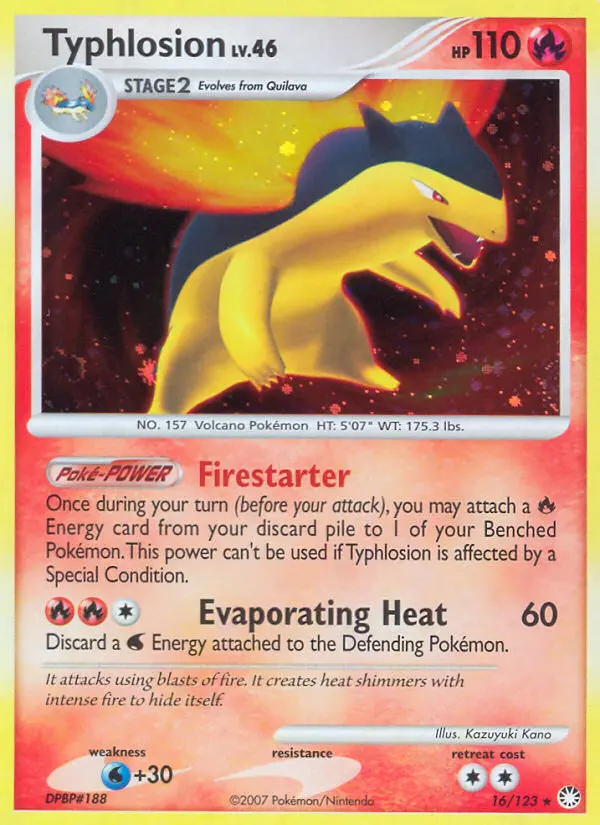 Typhlosion — Mysterious Treasures card #16