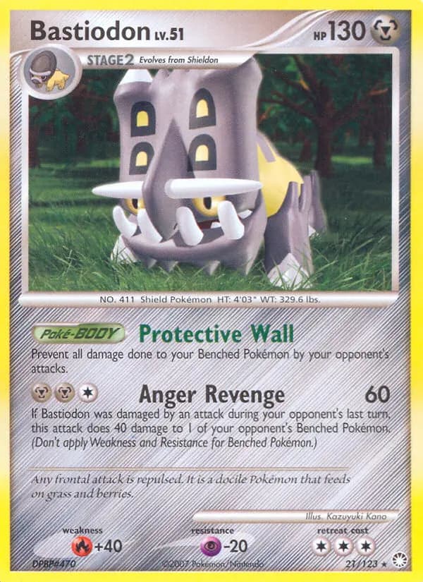 Bastiodon — Mysterious Treasures card #21