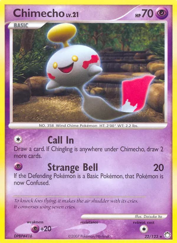 Chimecho — Mysterious Treasures card #22