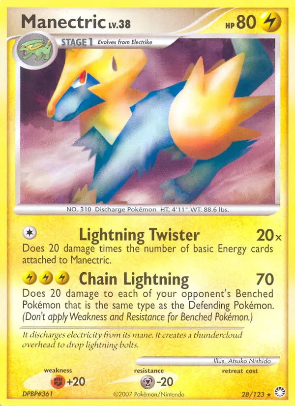 Manectric — Mysterious Treasures card #28