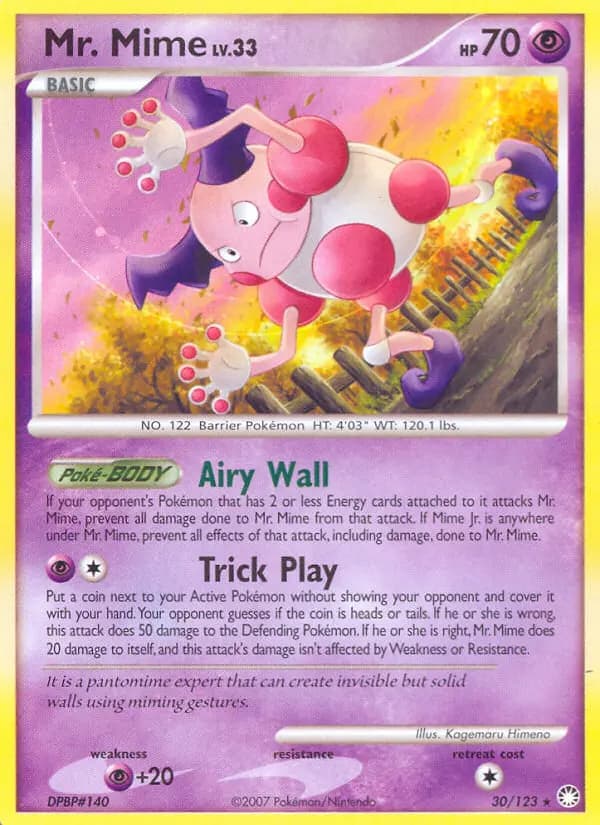Mr. Mime — Mysterious Treasures card #30