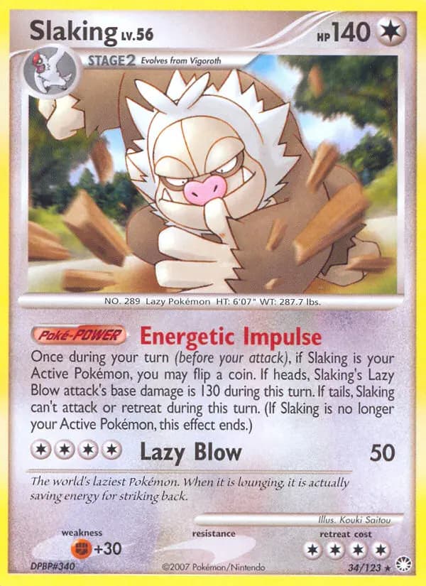 Slaking — Mysterious Treasures card #34