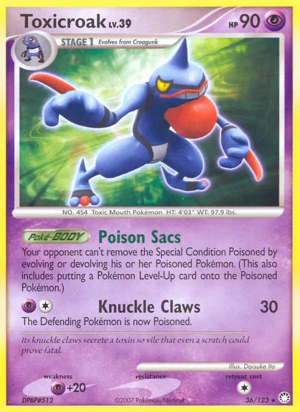 Toxicroak — Mysterious Treasures card #36
