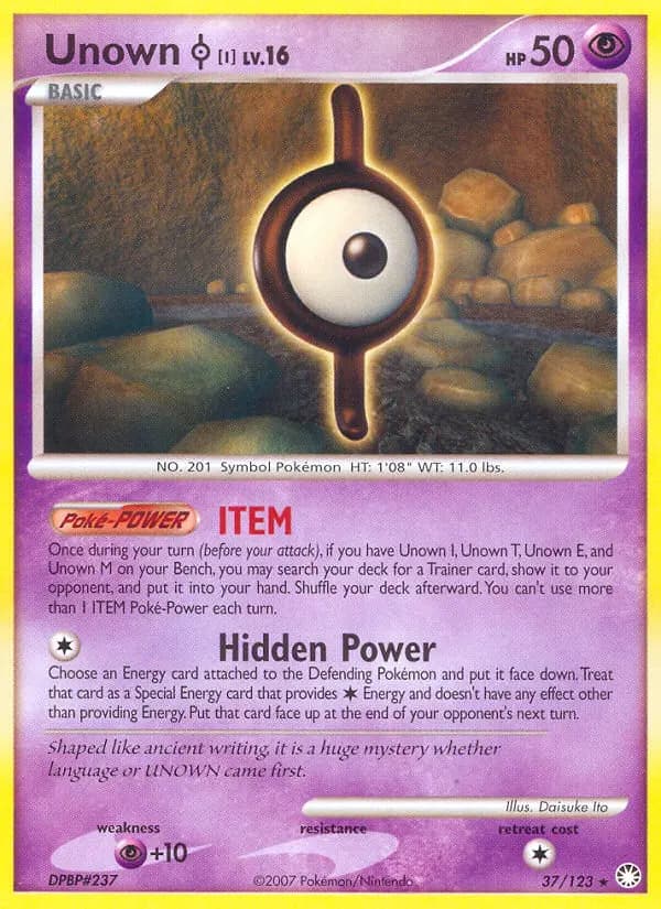 Unown I — Mysterious Treasures card #37