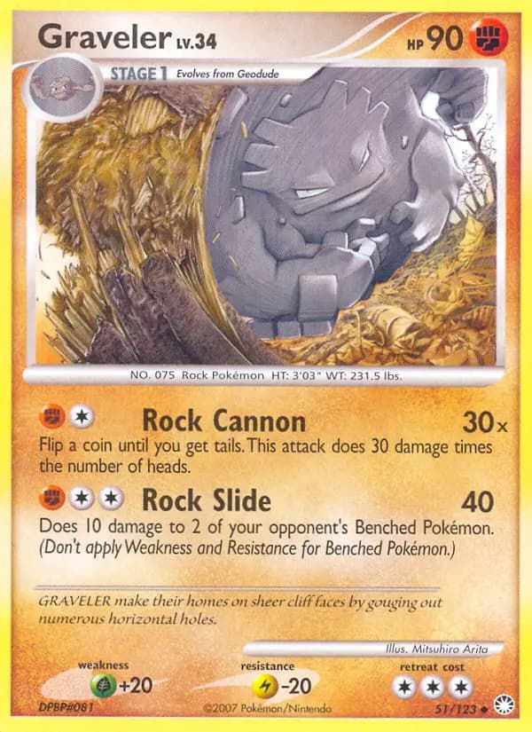 Graveler — Mysterious Treasures card #51