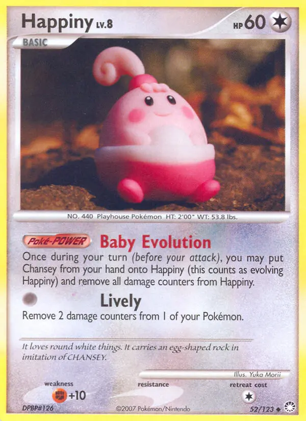 Happiny — Mysterious Treasures card #52