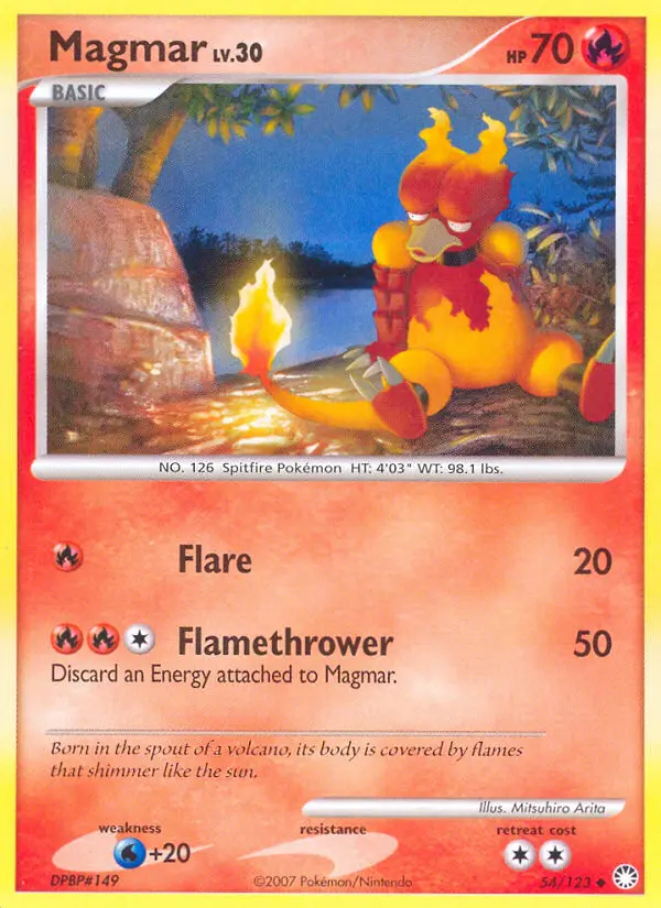 Magmar — Mysterious Treasures card #54