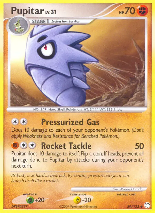 Pupitar — Mysterious Treasures card #59