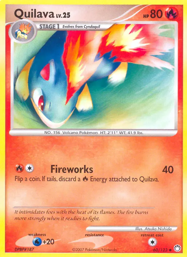 Quilava — Mysterious Treasures card #60