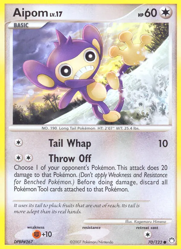 Aipom — Mysterious Treasures card #70