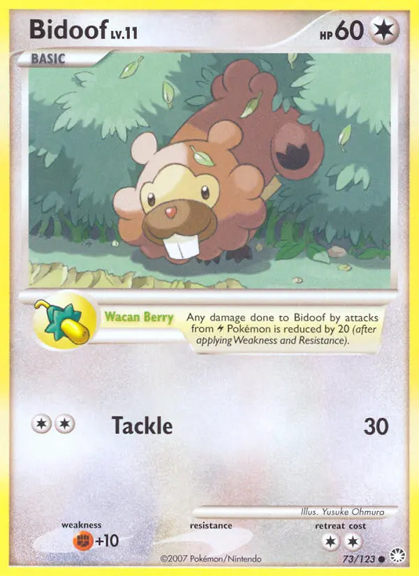 Bidoof — Mysterious Treasures card #73
