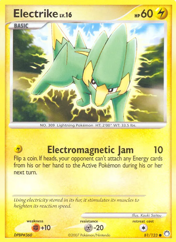Electrike — Mysterious Treasures card #81