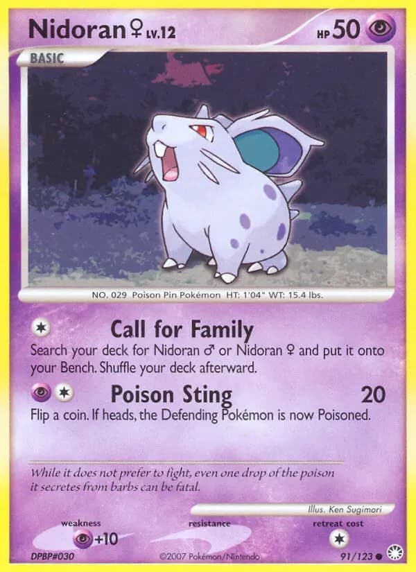 Nidoran♀ — Mysterious Treasures card #91