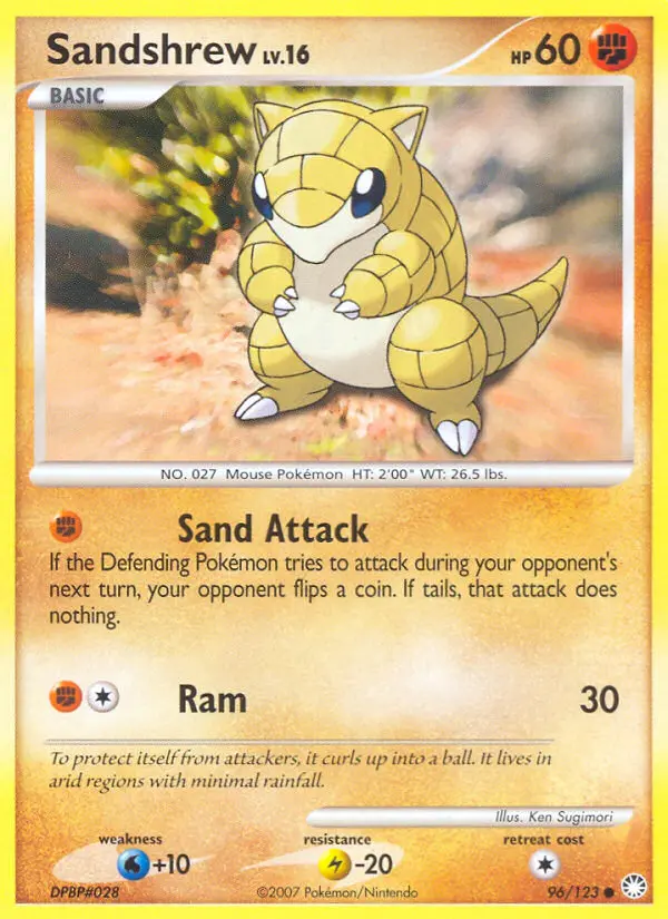 Sandshrew — Mysterious Treasures card #96