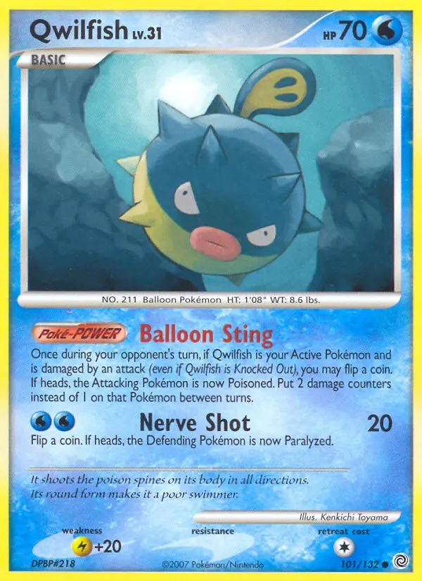 Qwilfish — Secret Wonders card #101