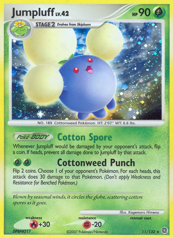 Jumpluff — Secret Wonders card #11