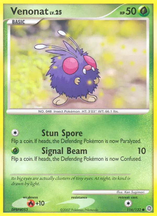 Venonat — Secret Wonders card #116