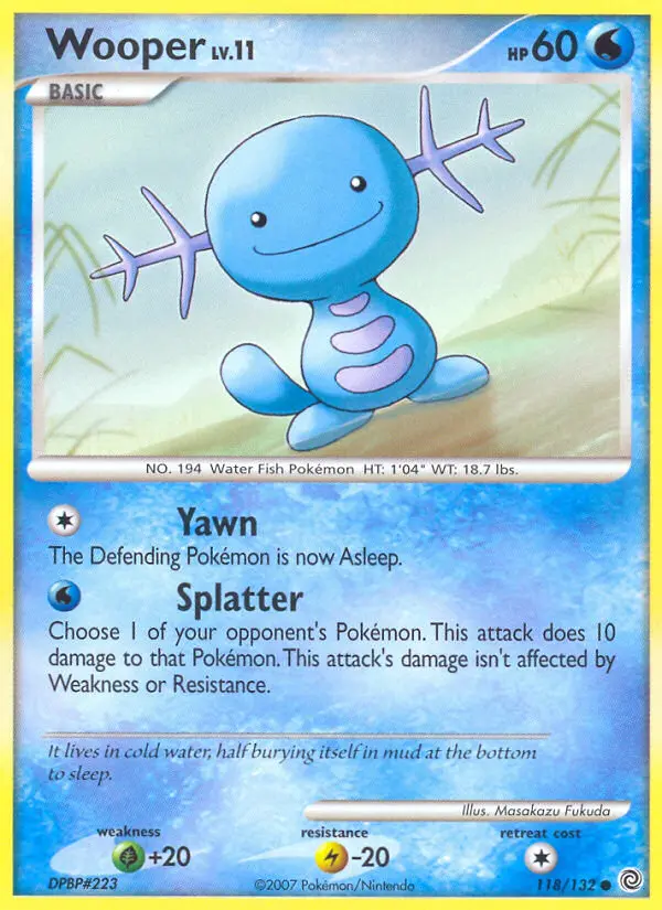 Wooper — Secret Wonders card #118