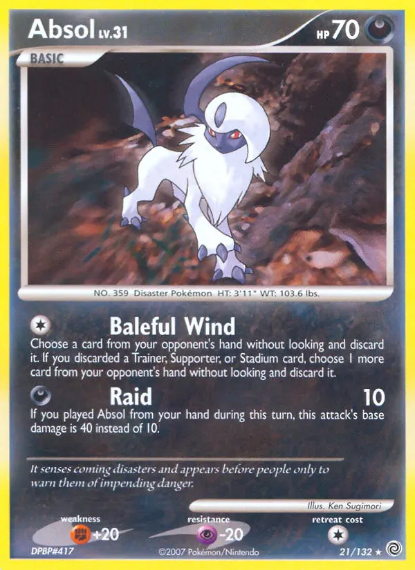 Absol — Secret Wonders card #21
