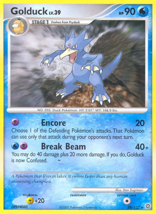 Golduck — Secret Wonders card #28
