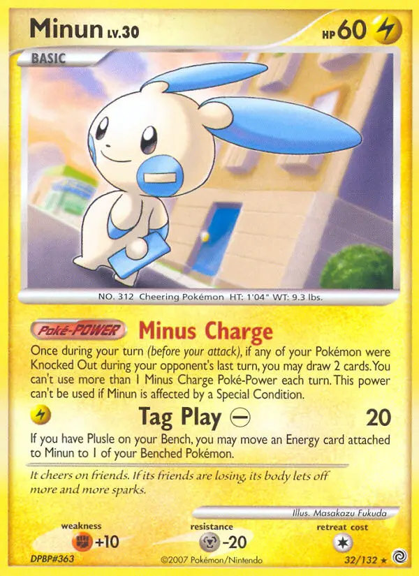 Minun — Secret Wonders card #32