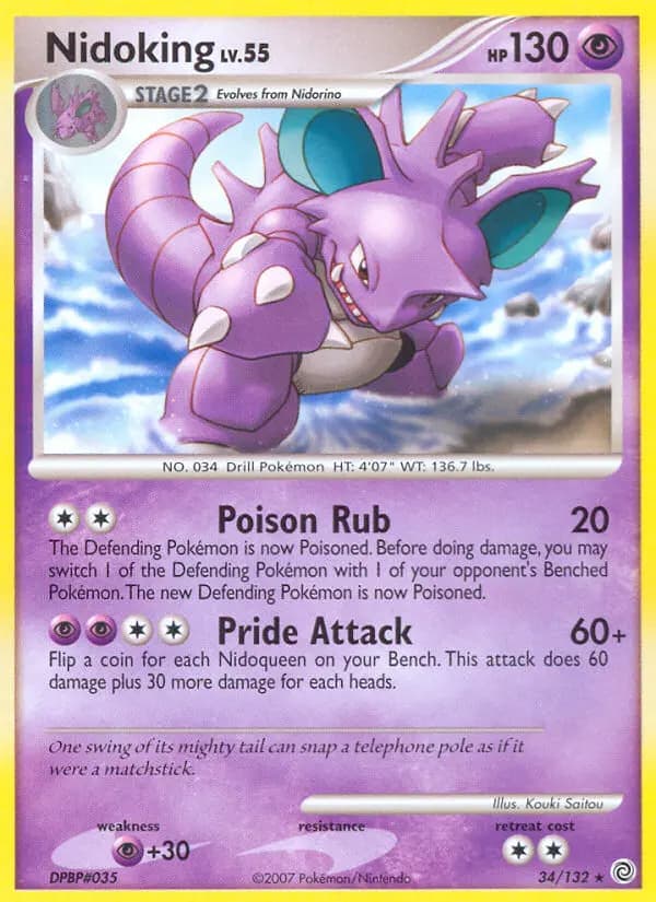 Nidoking — Secret Wonders card #34