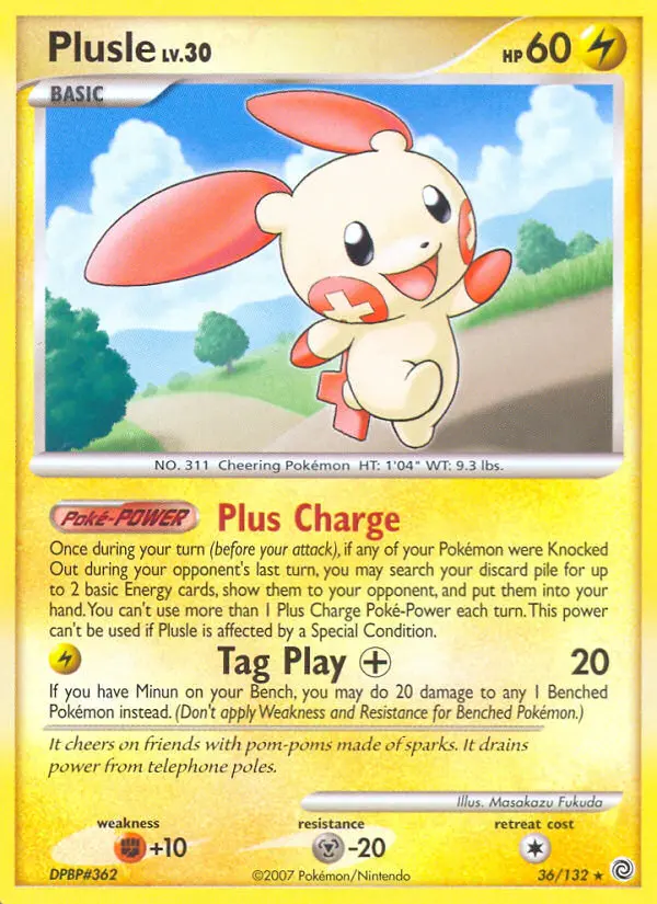 Plusle — Secret Wonders card #36