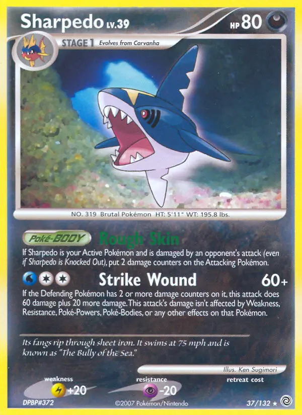Sharpedo — Secret Wonders card #37