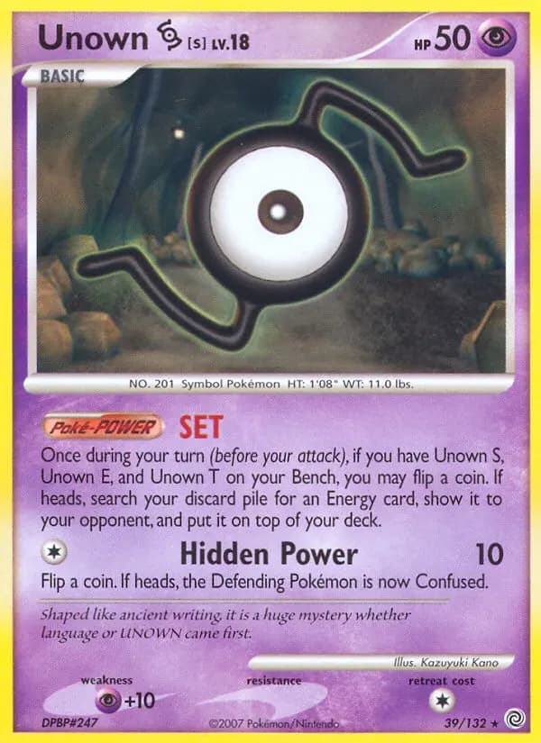 Unown S — Secret Wonders card #39