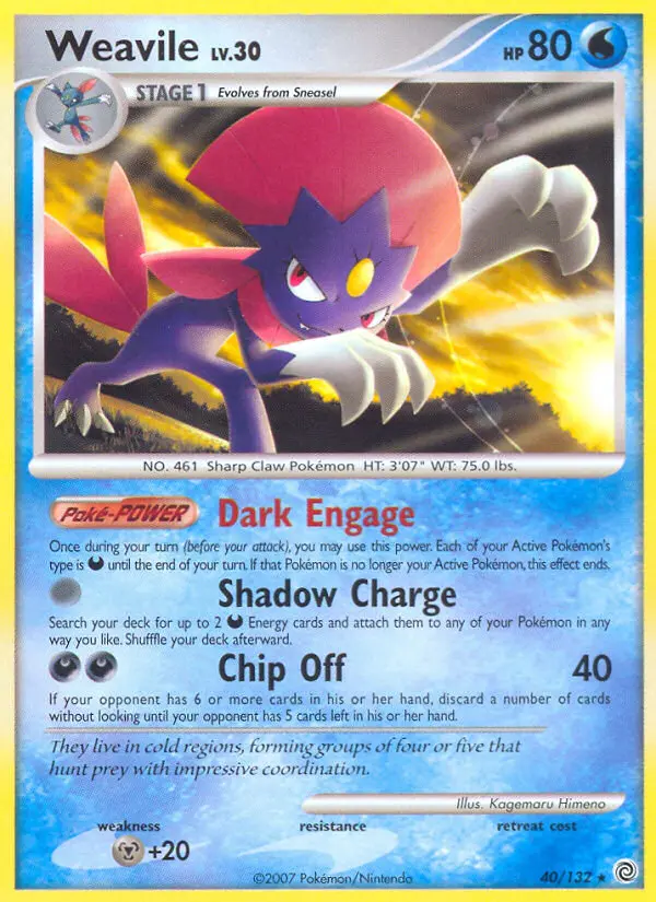 Weavile — Secret Wonders card #40