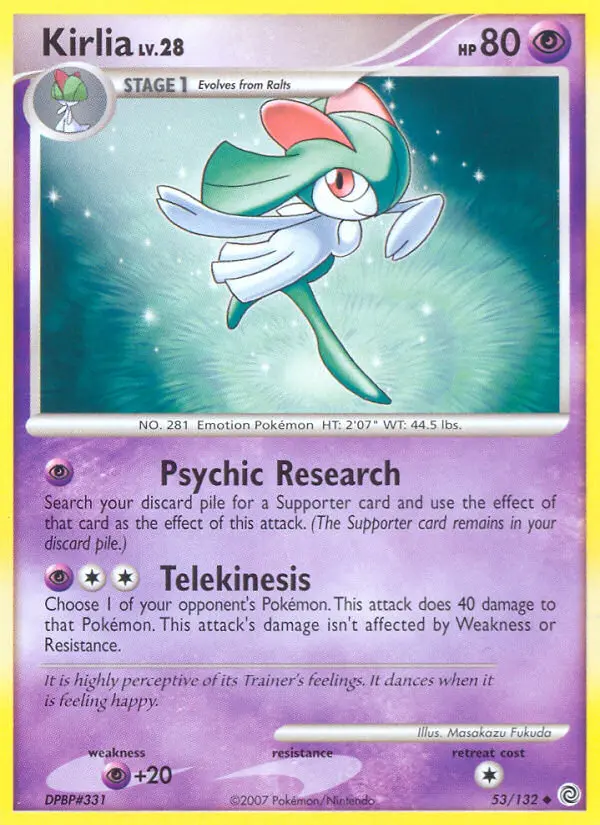 Kirlia — Secret Wonders card #53