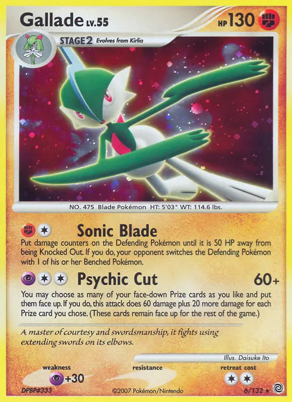 Gallade — Secret Wonders card #6