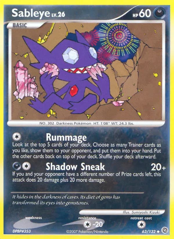 Sableye — Secret Wonders card #63