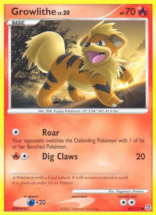 Growlithe — Secret Wonders card #89