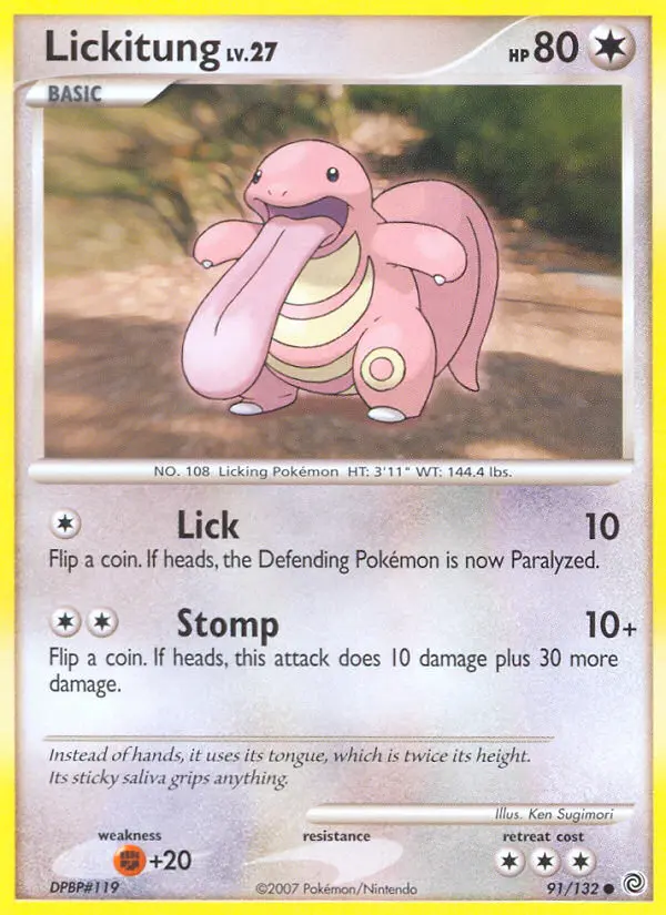Lickitung — Secret Wonders card #91
