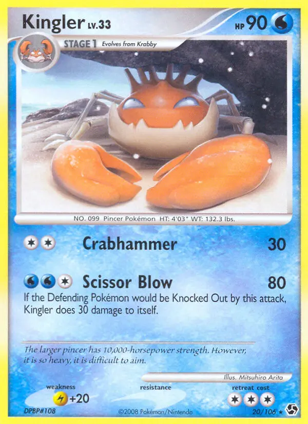 Kingler — Great Encounters card #20
