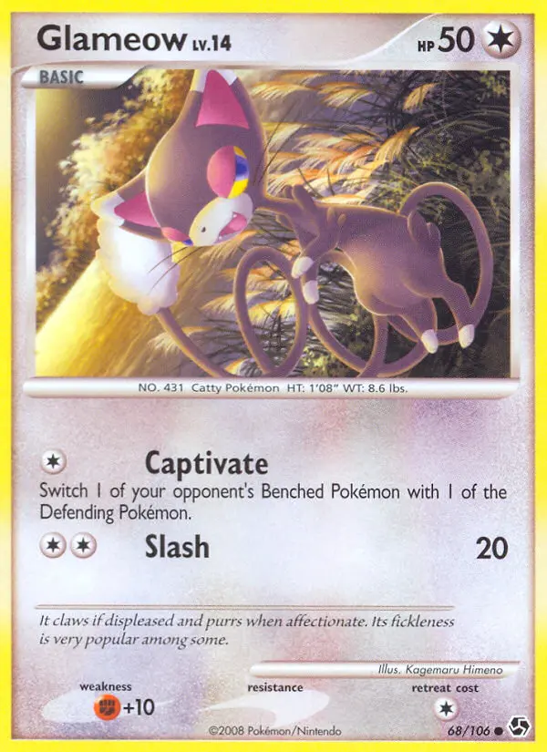 Glameow — Great Encounters card #68