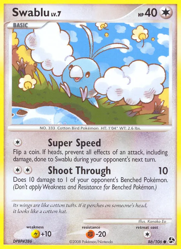 Swablu — Great Encounters card #86