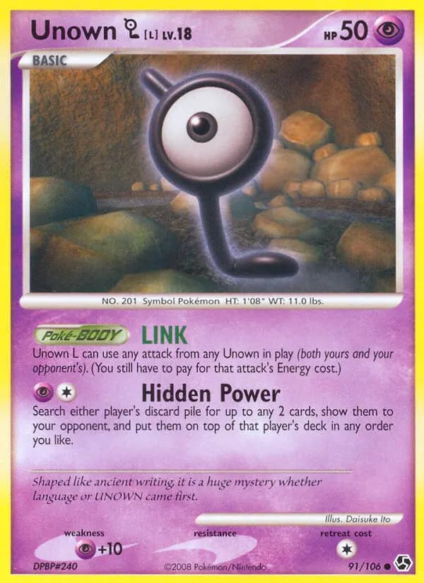 Unown L — Great Encounters card #91