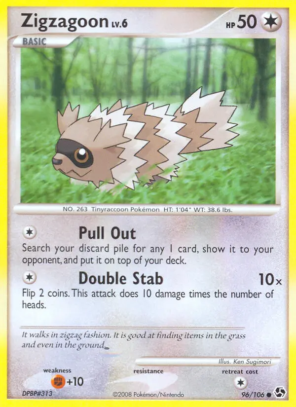 Zigzagoon — Great Encounters card #96