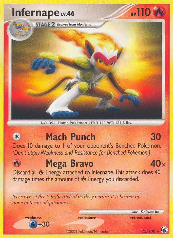 Infernape — Majestic Dawn card #22