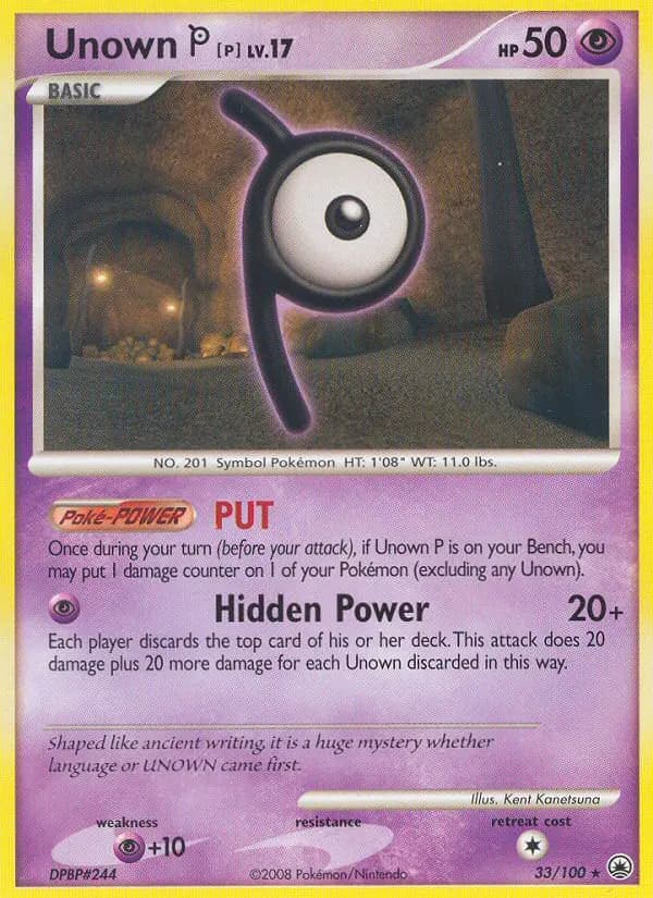 Unown P — Majestic Dawn card #33