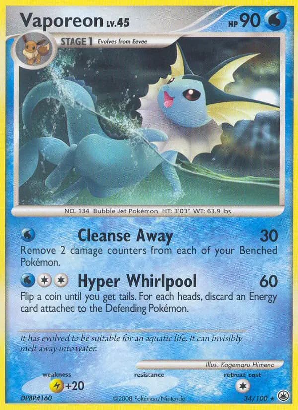 Vaporeon — Majestic Dawn card #34