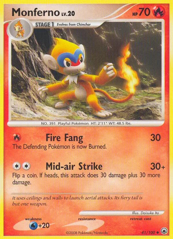 Monferno — Majestic Dawn card #41