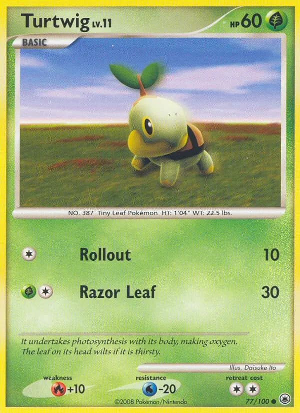 Turtwig — Majestic Dawn card #77