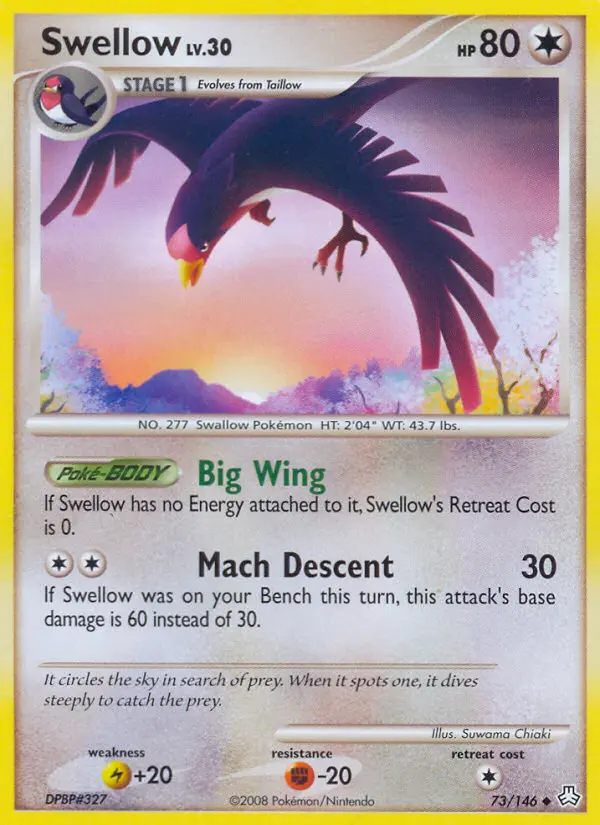 Swellow — Legends Awakened card #73