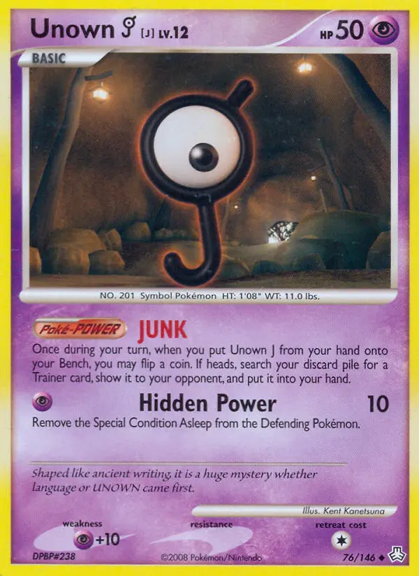 Unown J — Legends Awakened card #76