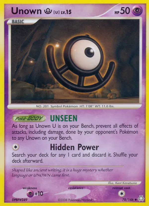 Unown U — Legends Awakened card #78