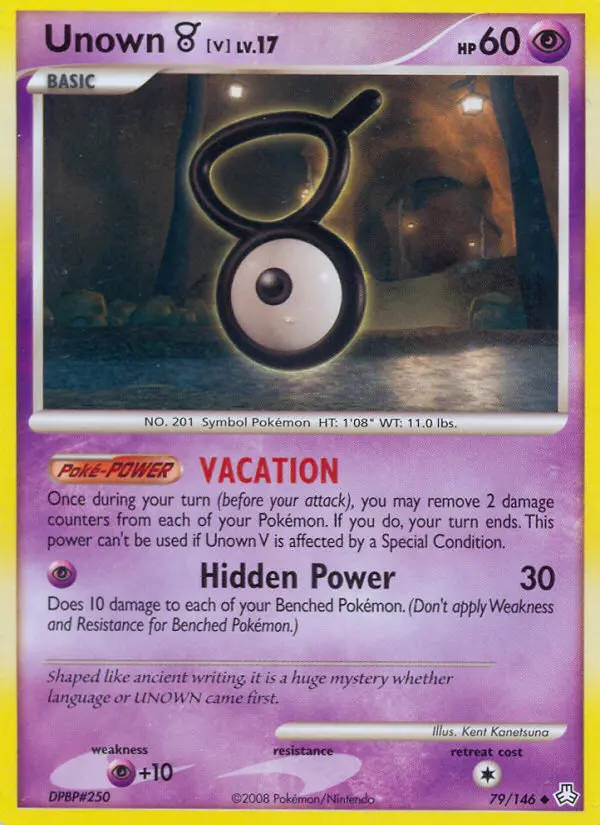Unown V — Legends Awakened card #79